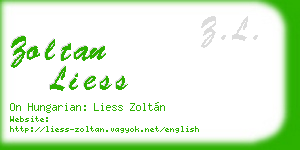 zoltan liess business card